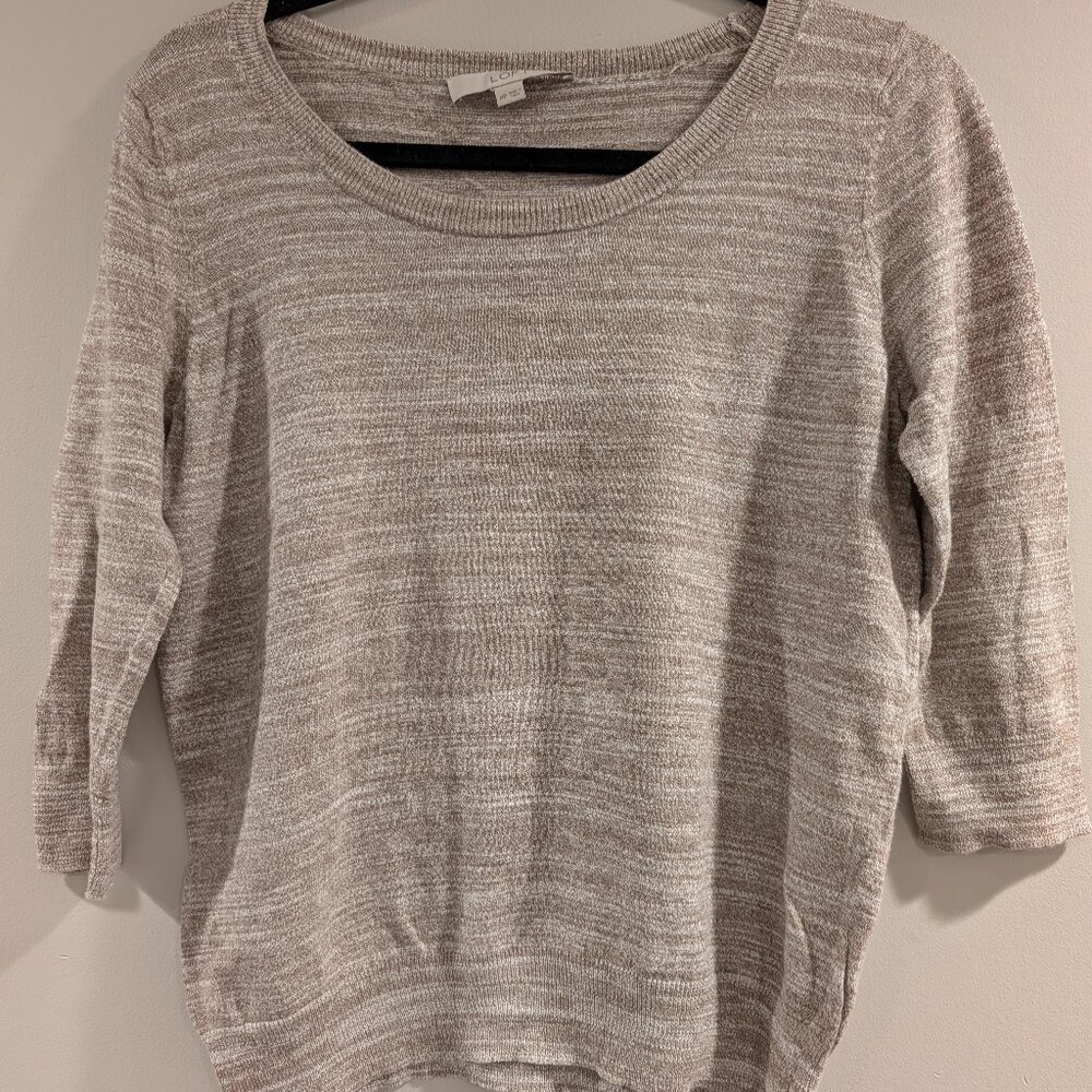 Loft brown taupe Marled sweater